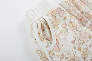 Breathable Bamboo Shorts for Toddlers with Bunny Print